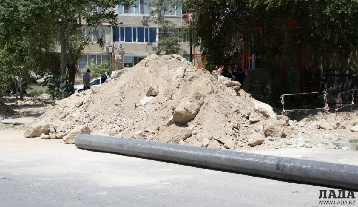 Замена сетей в 8 микрорайоне Актау