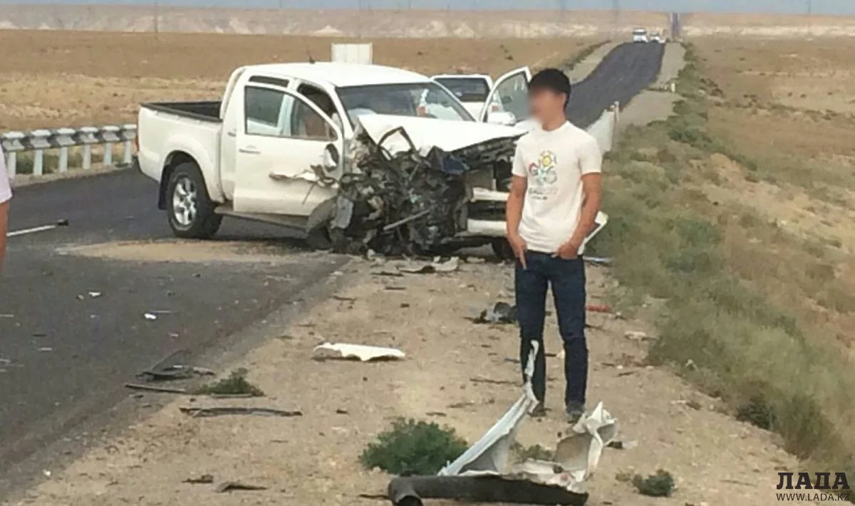 ДТП на автотрассе. Фото пользователя Lada.kz