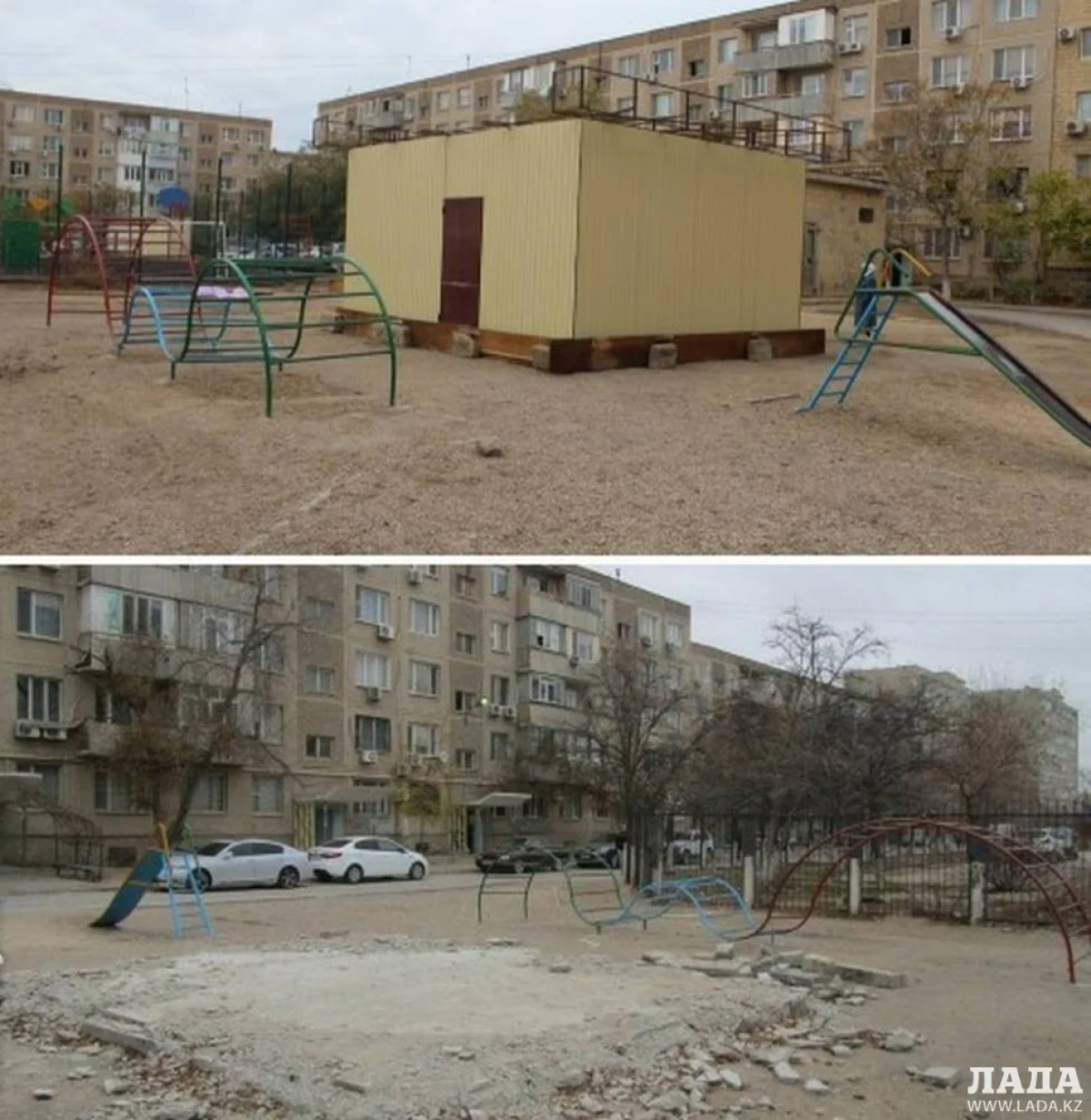 Демонтаж торговой точки в 13 микрорайоне у дома №2. Фото автора||news_pic_more|<!--TBegin--><a href="https://img.lada.kz/2015-12/1449227136_img_4568.jpg" onclick="return hs.expand(this)" ><img src="https://img.lada.kz/2015-12/thumbs/1449227136_img_4568.jpg" alt='В Актау демонтировали построенный на детской площадке мясной павильон' title='В Актау демонтировали построенный на детской площадке мясной павильон'  /></a><!--TEnd--><br /><!--TBegin--><a href="https://img.lada.kz/2015-12/1449227198_img_4581.jpg" onclick="return hs.expand(this)" ><img src="https://img.lada.kz/2015-12/thumbs/1449227198_img_4581.jpg" alt='В Актау демонтировали построенный на детской площадке мясной павильон' title='В Актау демонтировали построенный на детской площадке мясной павильон'  /></a><!--TEnd--><br /><!--TBegin--><a href="https://img.lada.kz/2015-12/1449227853_img_5128.jpg" onclick="return hs.expand(this)" ><img src="https://img.lada.kz/2015-12/thumbs/1449227853_img_5128.jpg" alt='В Актау демонтировали построенный на детской площадке мясной павильон' title='В Актау демонтировали построенный на детской площадке мясной павильон'  /></a><!--TEnd--><br /><!--TBegin--><a href="https://img.lada.kz/2015-12/1449227795_img_5131.jpg" onclick="return hs.expand(this)" ><img src="https://img.lada.kz/2015-12/thumbs/1449227795_img_5131.jpg" alt='В Актау демонтировали построенный на детской площадке мясной павильон' title='В Актау демонтировали построенный на детской площадке мясной павильон'  /></a><!--TEnd-->