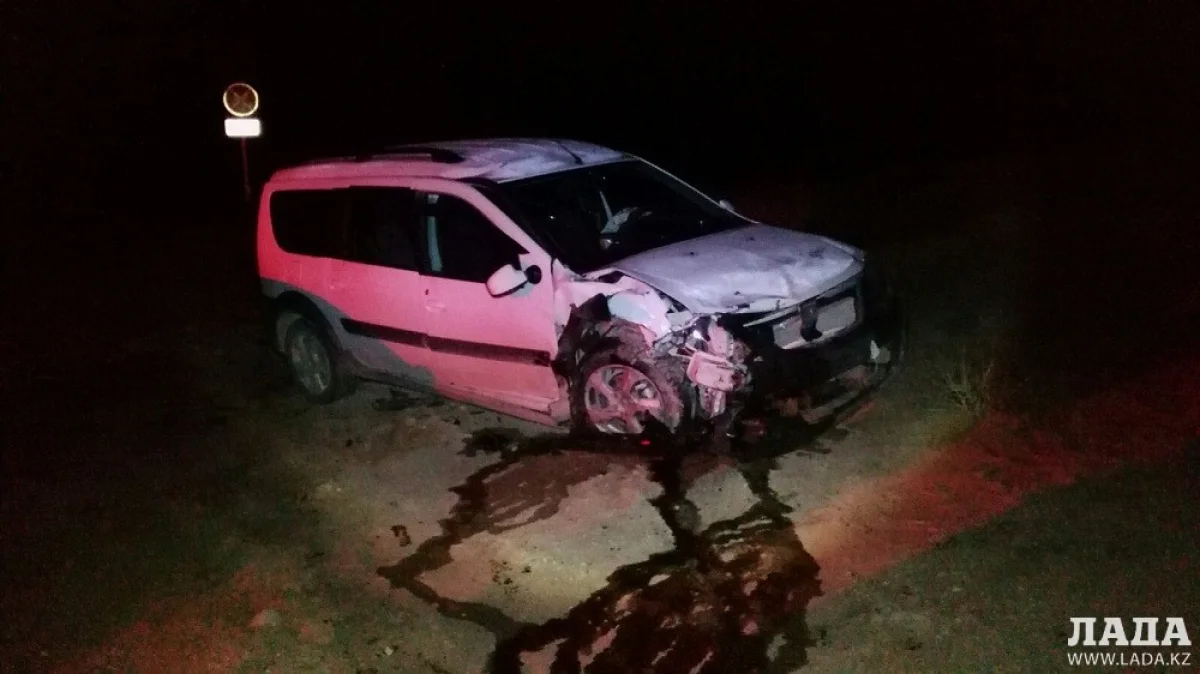 Авария на трассе Жетыбай-Шетпе. Фото К.Калиева