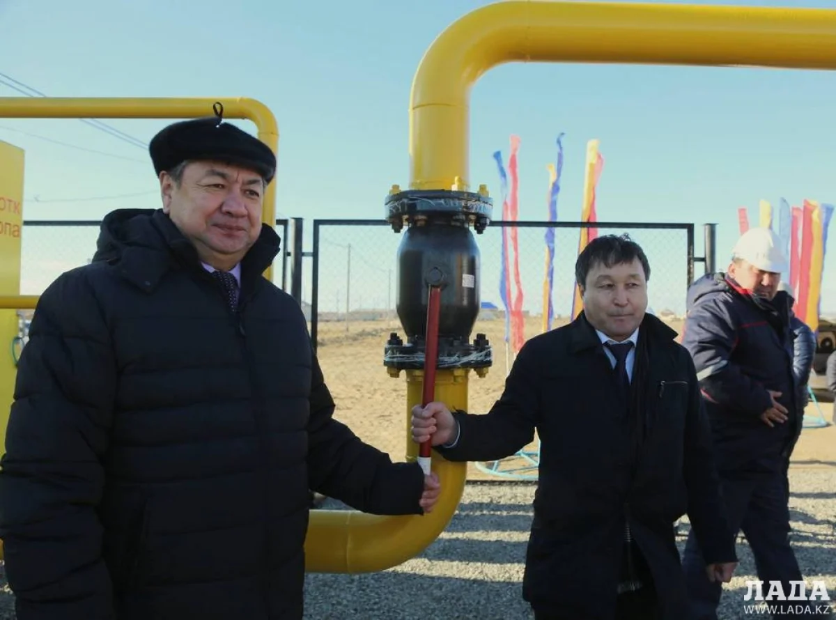 церемония запуска в эксплуатацию газопровода. Фото предоставлено пресс-службой акимата Мангистауской области.