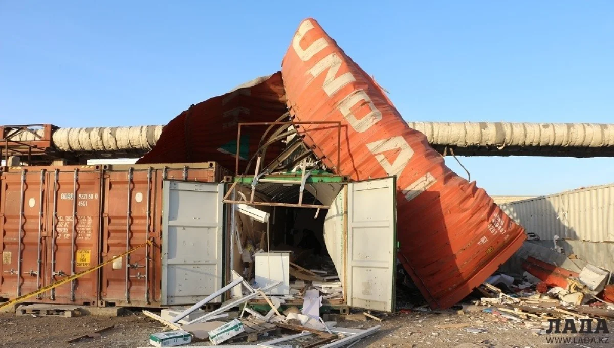 Место взрыва контейнера