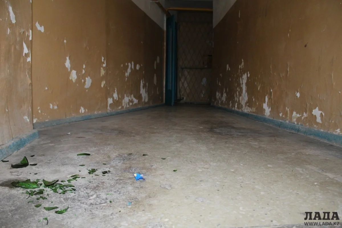 Место грабежа в подъезде 8«А» дома 11 микрорайона. Фото автора