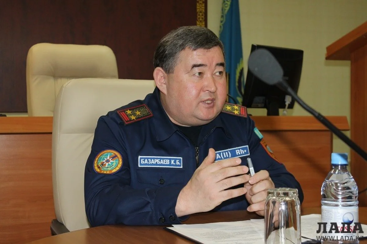 Глава ДЧС Мангистау Куанар Базарбаев. Фото автора