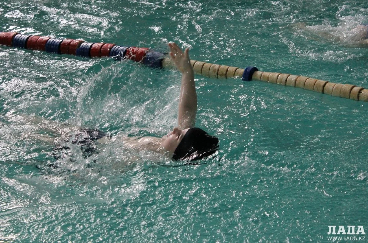 Заплыв в дистанции на спине