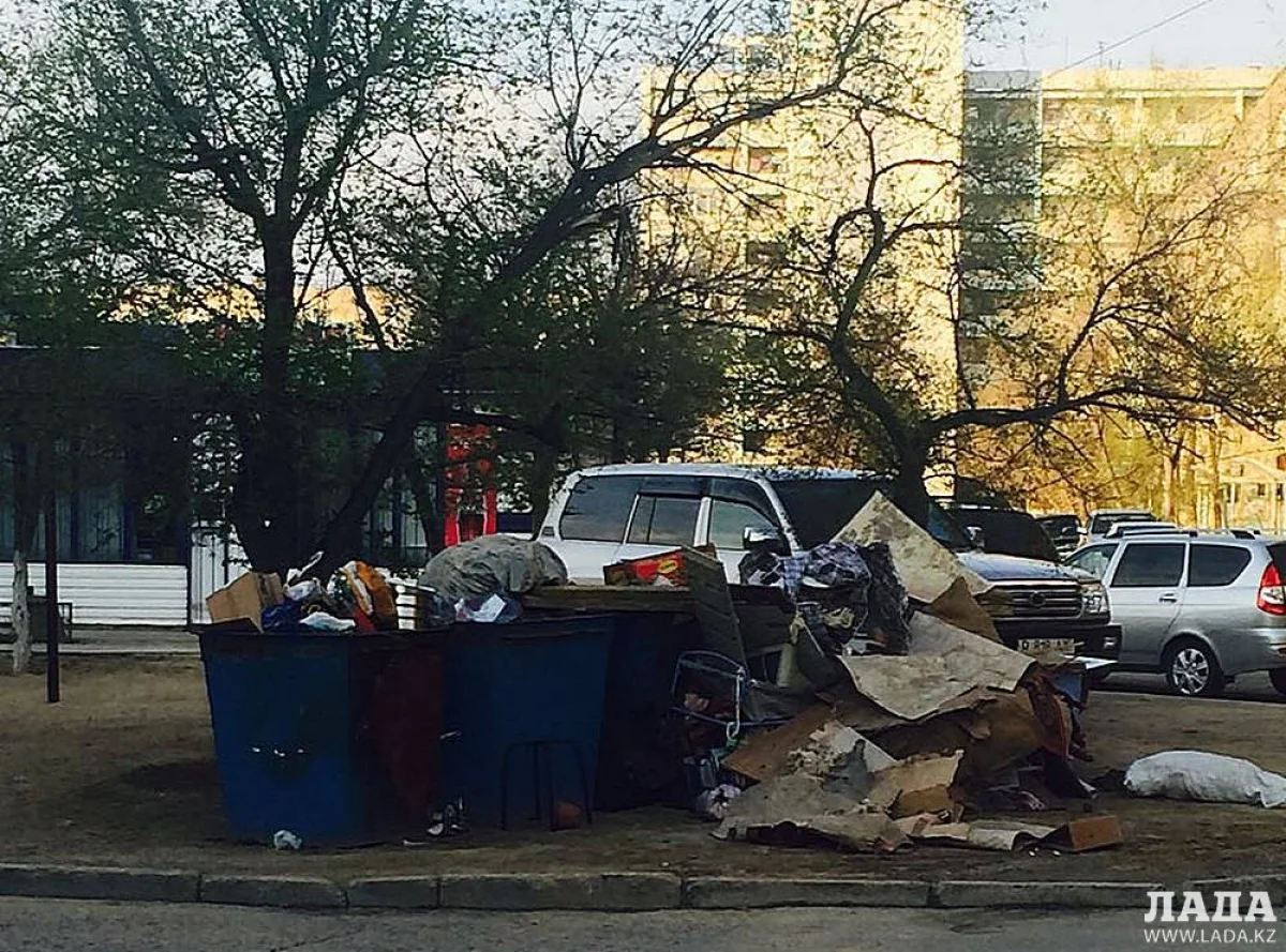 Переполненные контейнеры в 12 микрорайоне. Фото автора