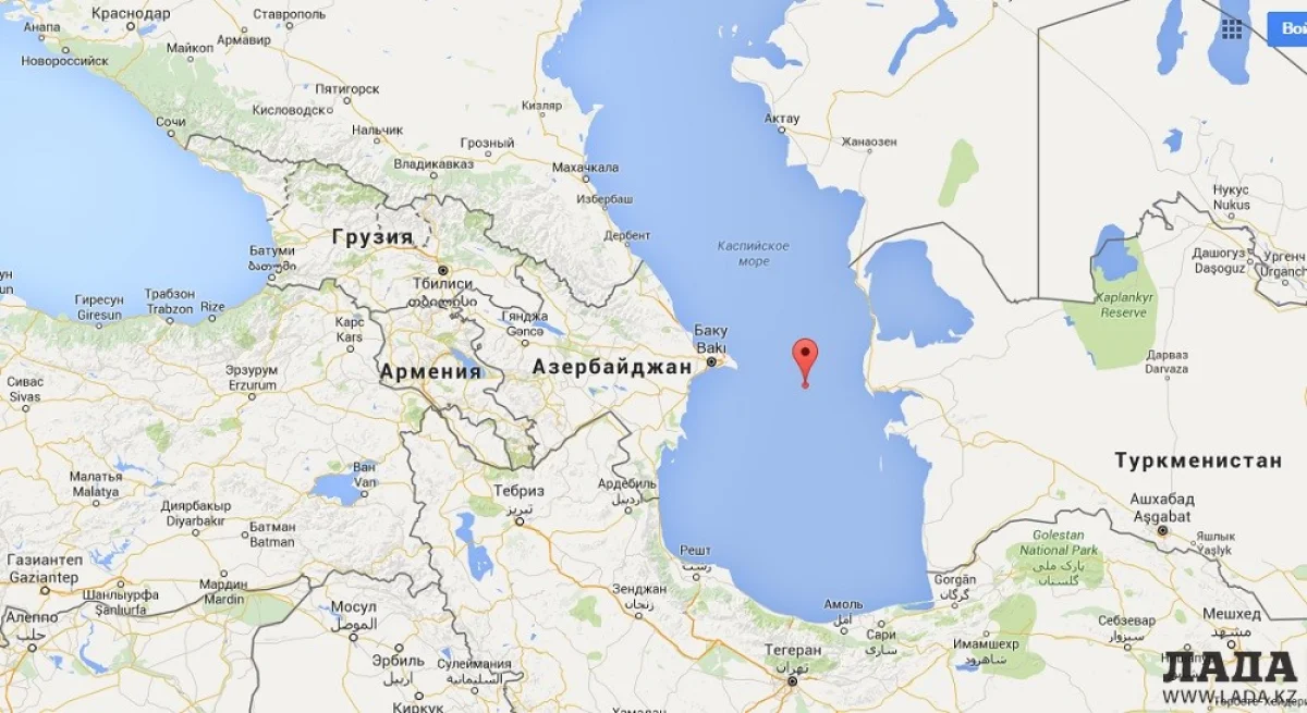 Карта эпицентра землетрясения