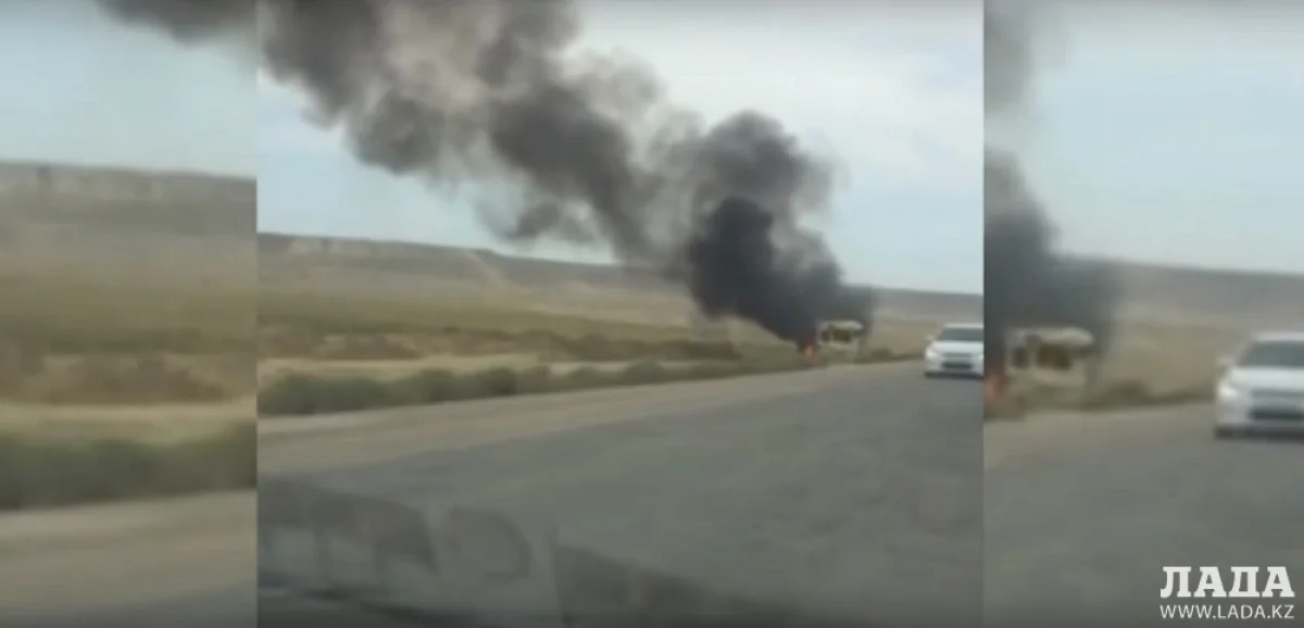 Горящий автобус