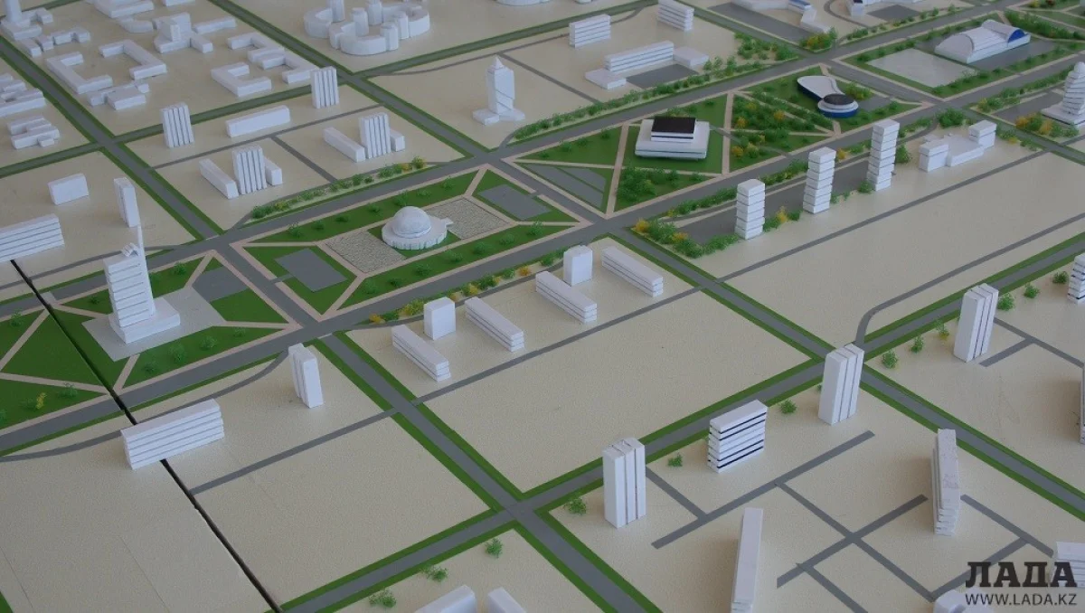 Макет новых микрорайонов Актау
