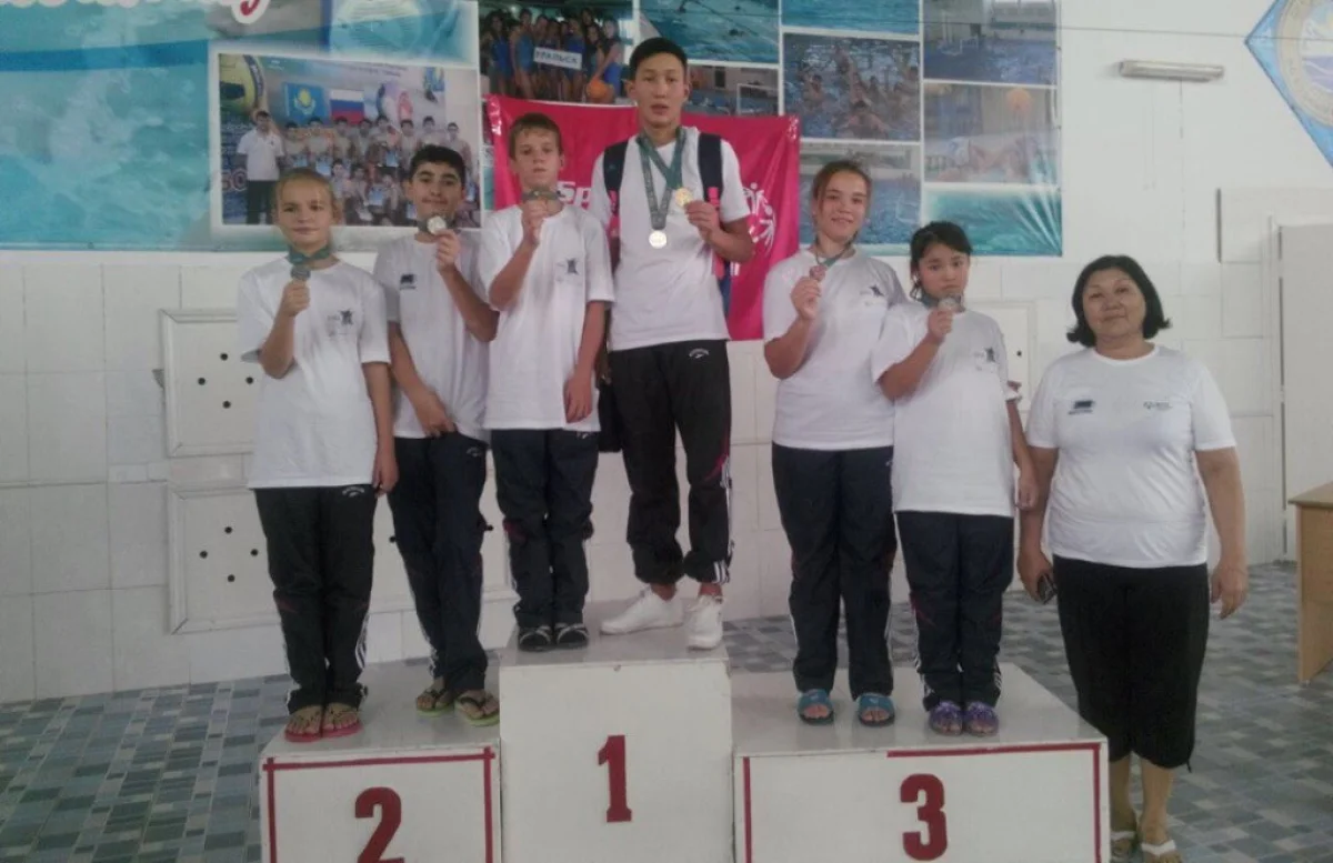 Актауские чемпионы и призеры. Фото и видео предоставлено М.Жарылгас