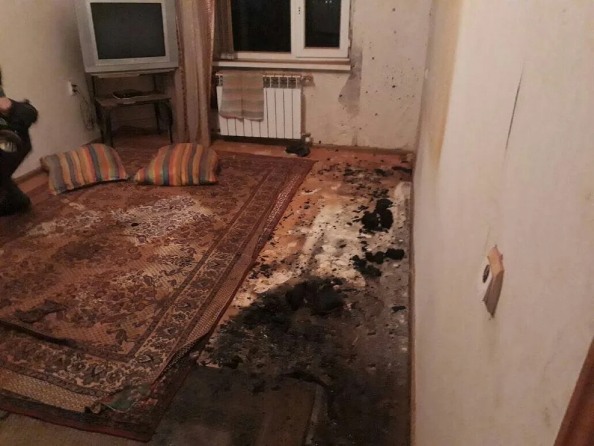 Место возгорания. Фото предоставлено очевидцами