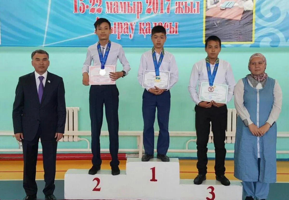 Жумакелди Туракбай на третьей ступени пьедестала почета. Фото предоставила Г.Жакиева