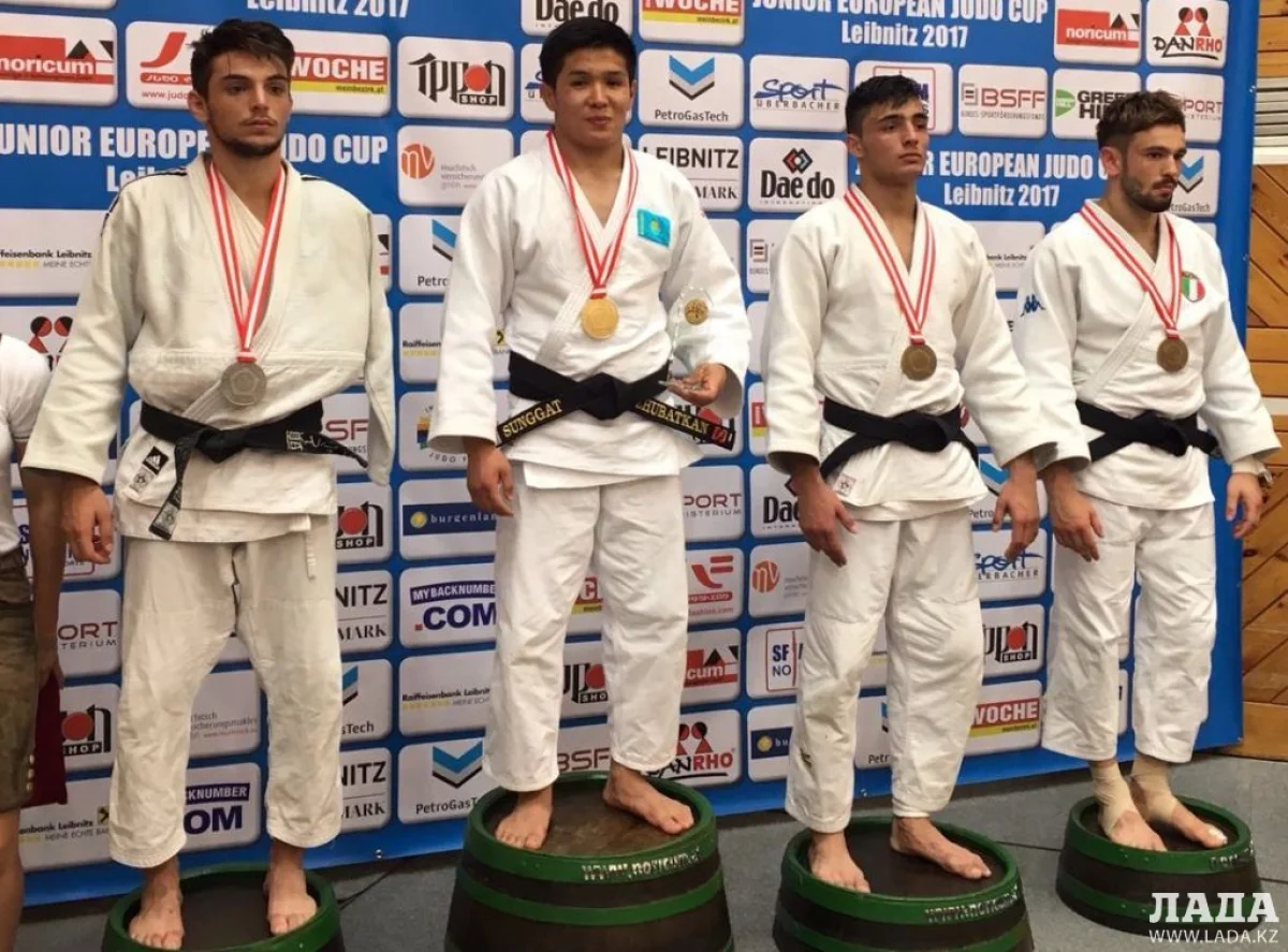 Сунгат Жубаткан - чемпион кубка Европы. Фото предоставлено М.Бисекеновым