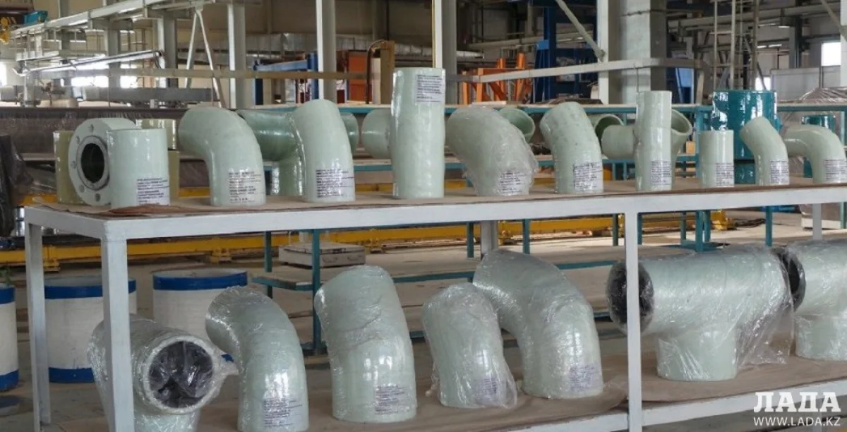 Производство труб на территории СЭЗ "Морпорт Актау"