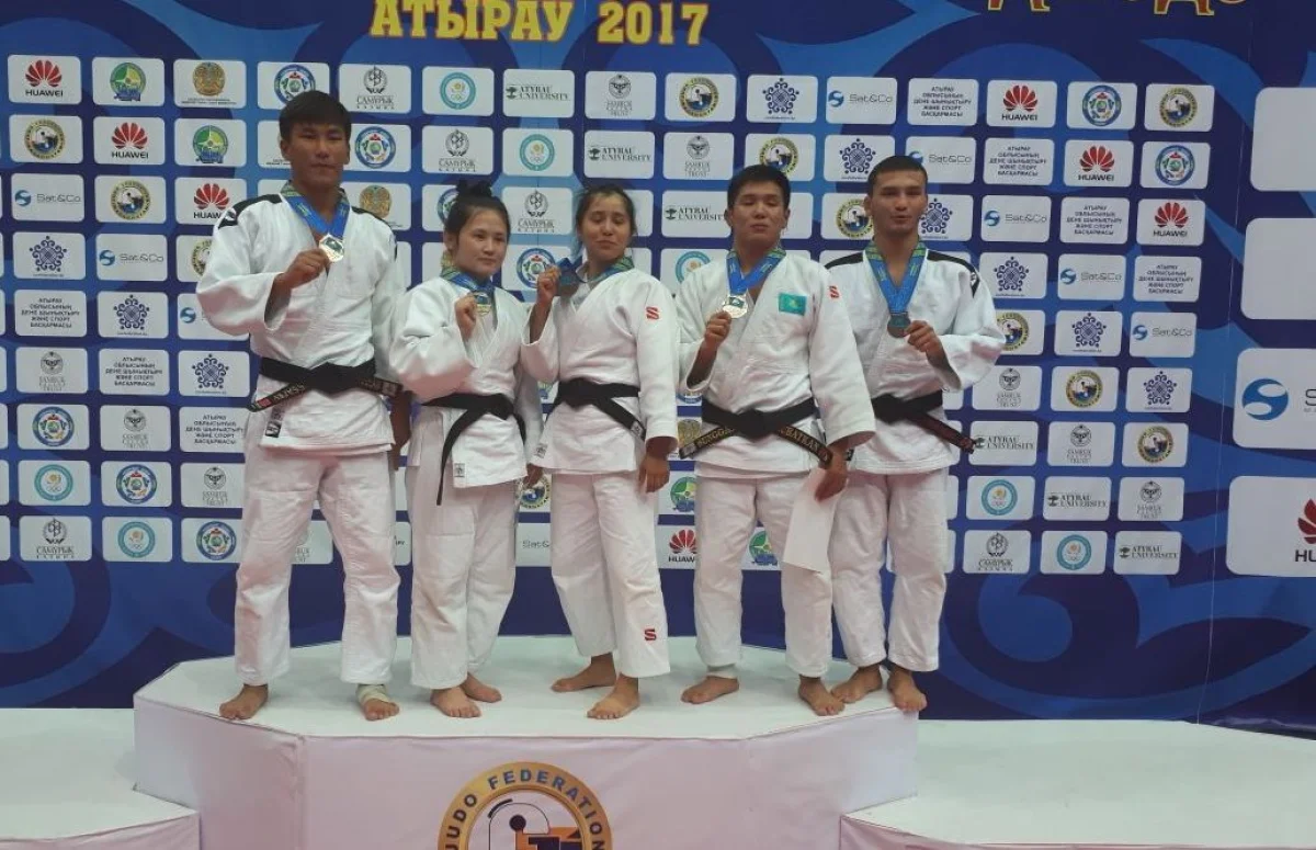 Победители чемпионата РК по дзюдо. Фото предоставлено пресс-службой федерации дзюдо Мангистауской области.