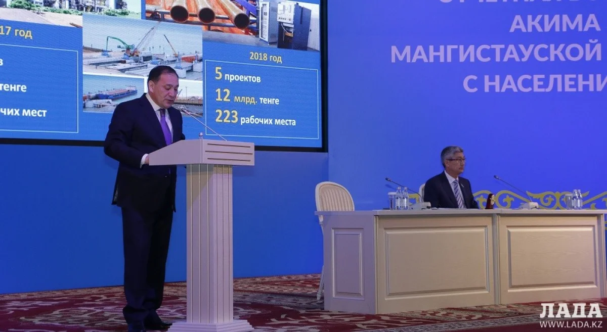 Отчет акима Мангистауской области перед населением