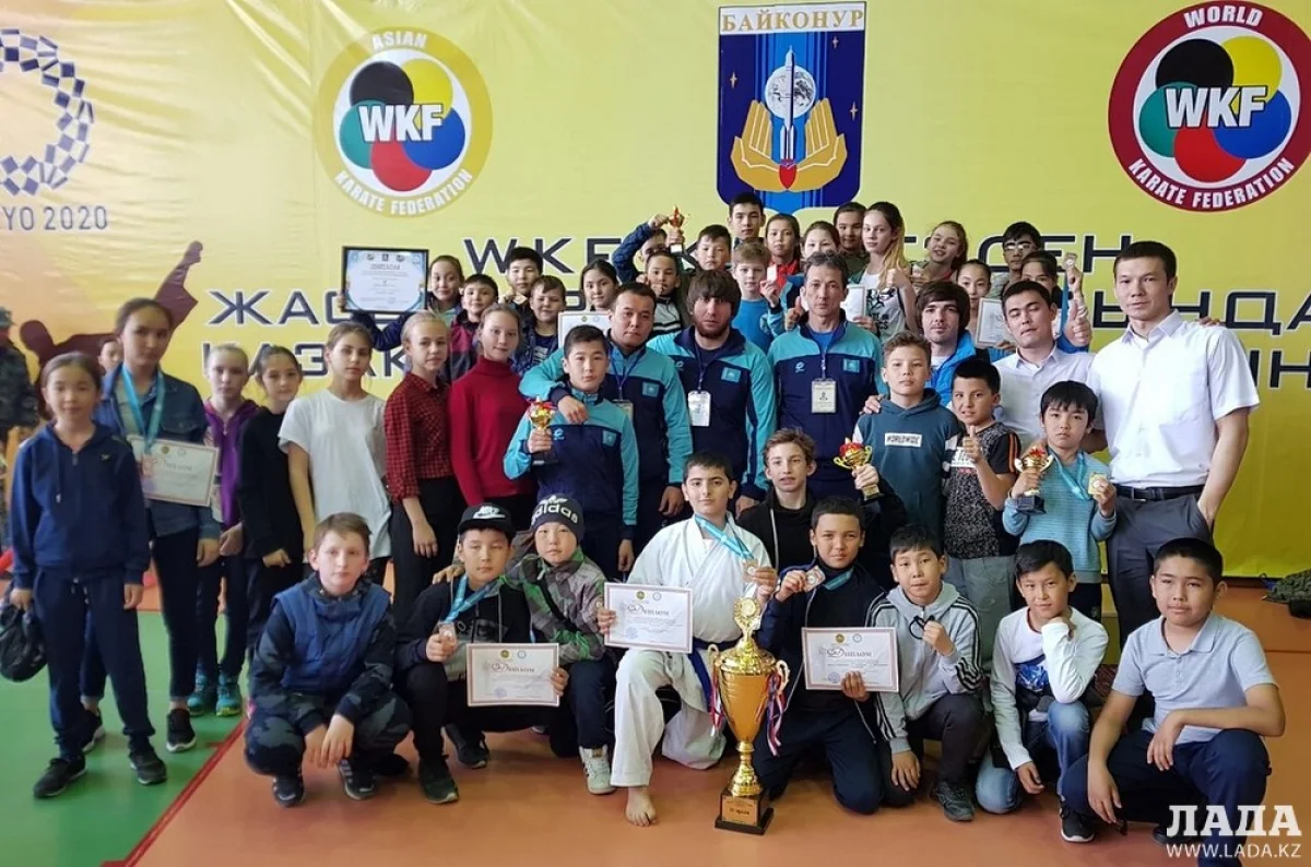 Команда Мангистауской области с тренерским составом