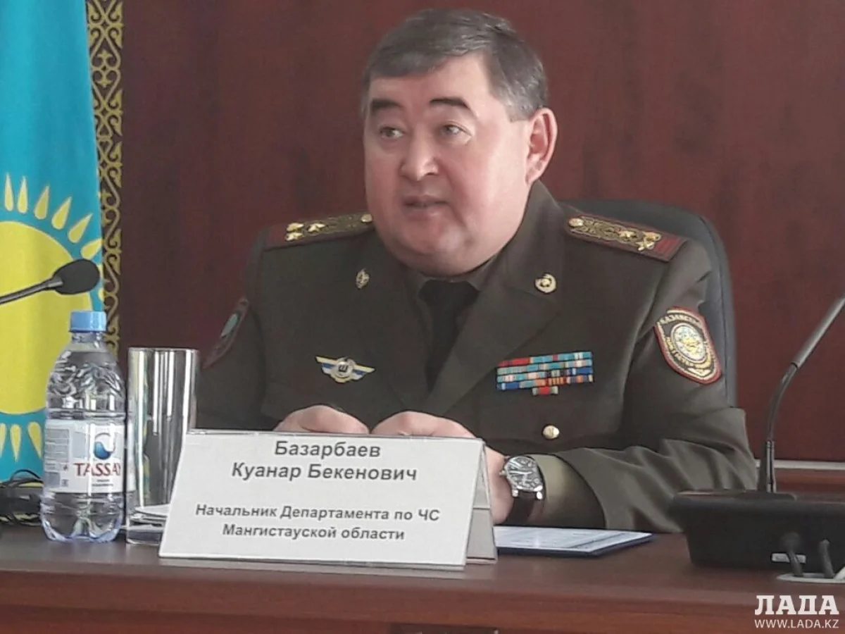 Куанар Базарбаев на брифинге