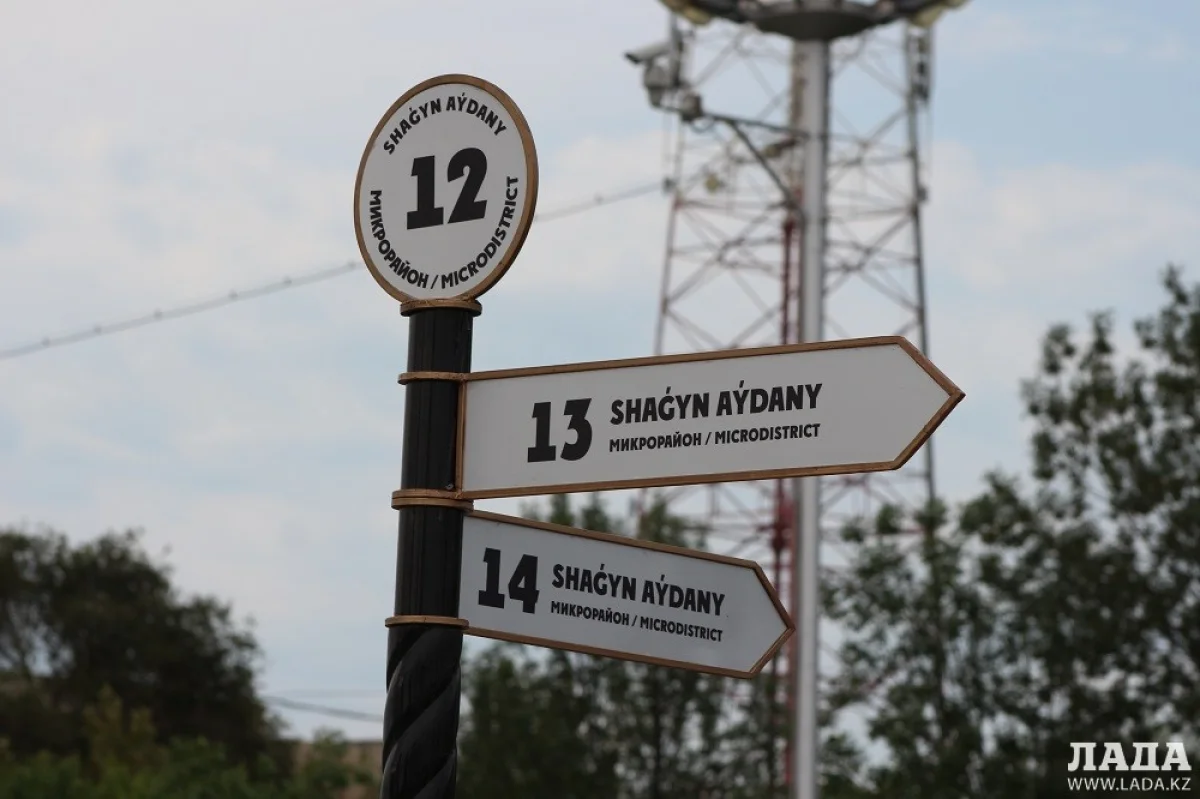 Указатели направлений микрорайонов