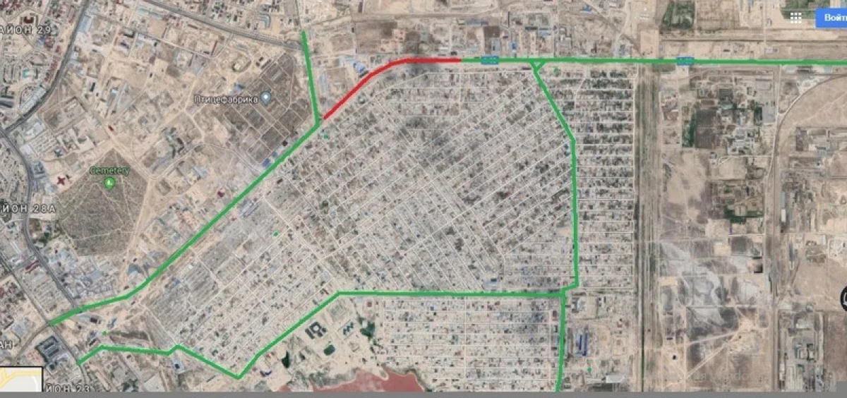 Скрин с карты Google