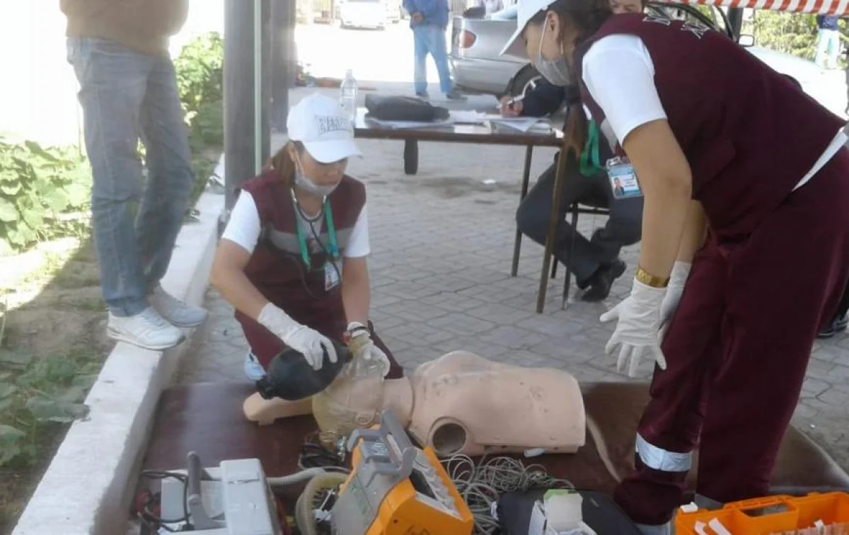 Процесс соревнований. Фото предоставлено Мангистауской станцией Скорой помощи