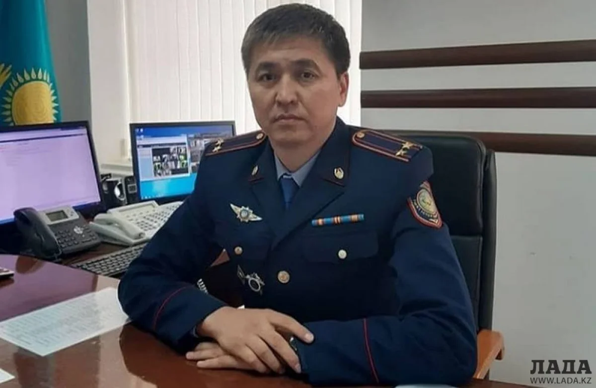 Подполковник полиции Айдар Касанов. Фото предоставили в пресс-службе департамента полиции Мангистауской области