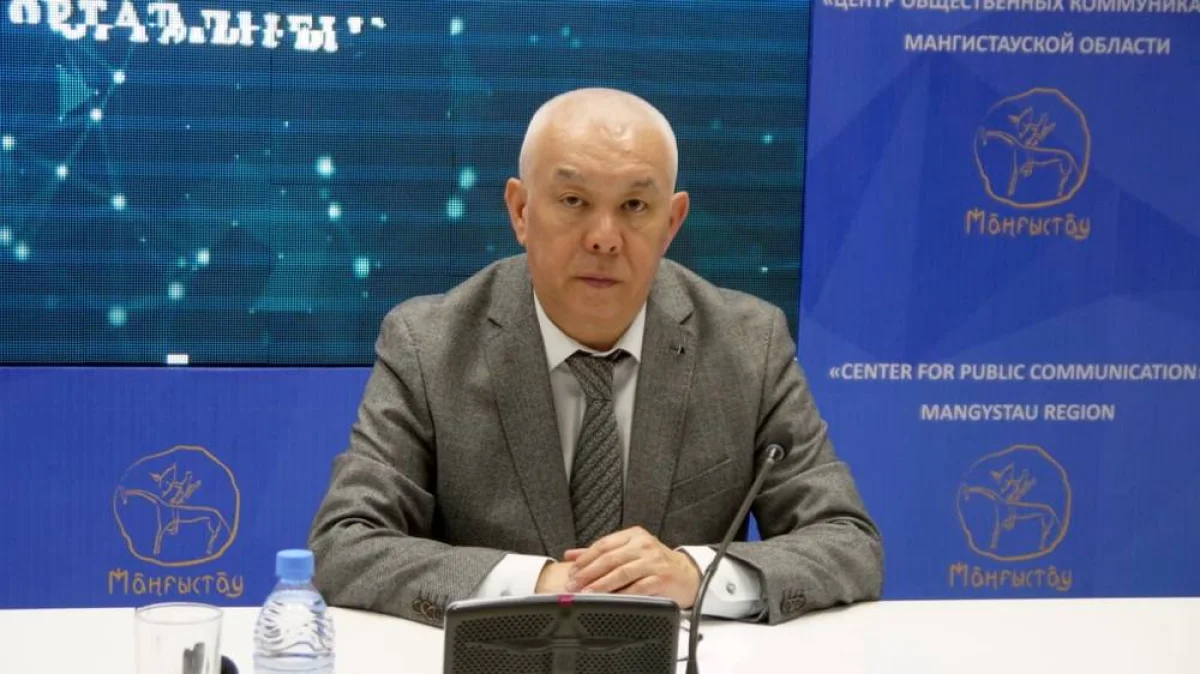 Директор Мангистауского областного филиала НАО «Фонд социального медицинского страхования» Руслан Бектубаев. Фото предоставили в центре общественных коммуникаций