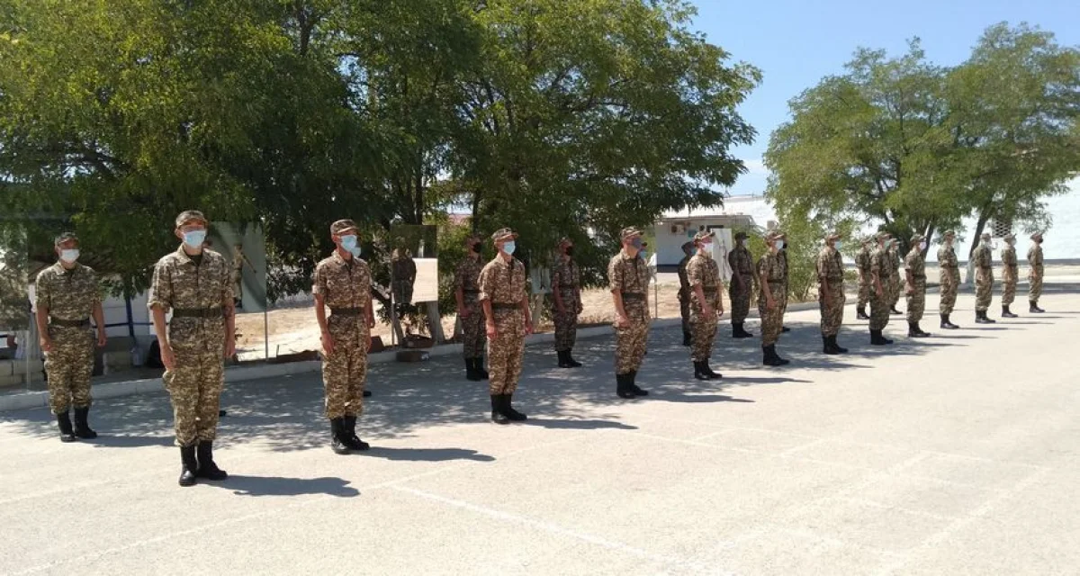 Новобранцы Мангистау. Фото предоставлено пресс-службой