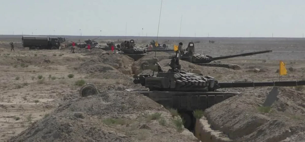 Учения на полигоне Оймаша. Фото предоставлено пресс-слуюбой Актауского гарнизона