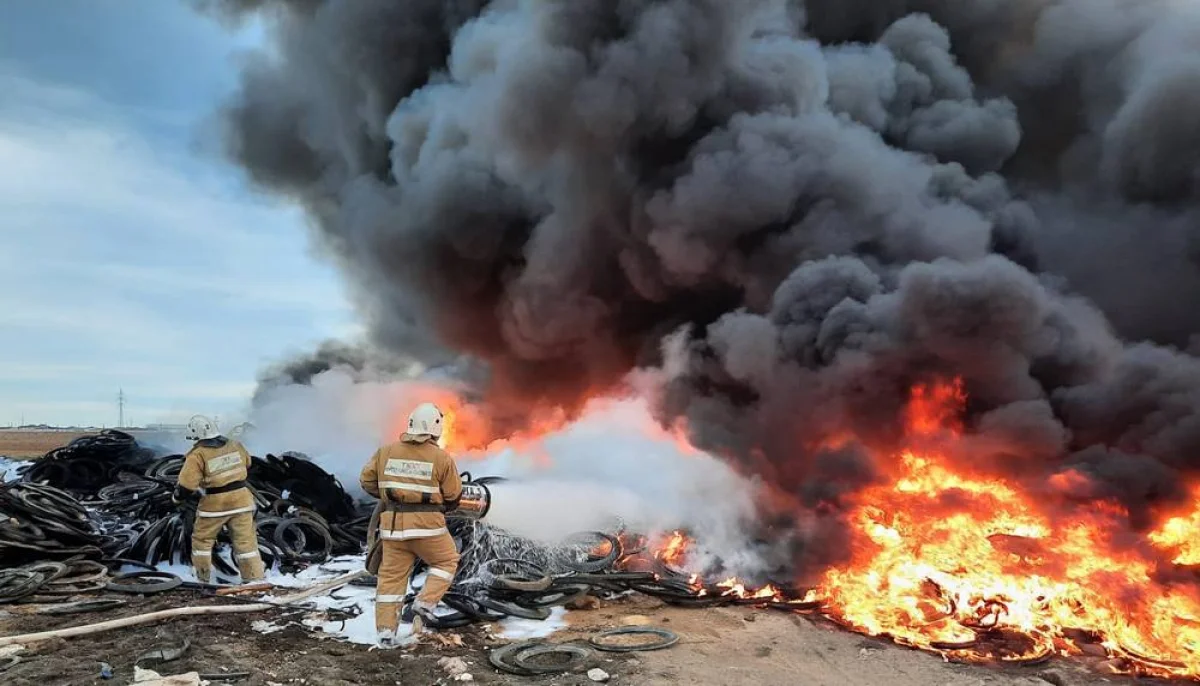 Фото предоставили в ДЧС Мангистауской области