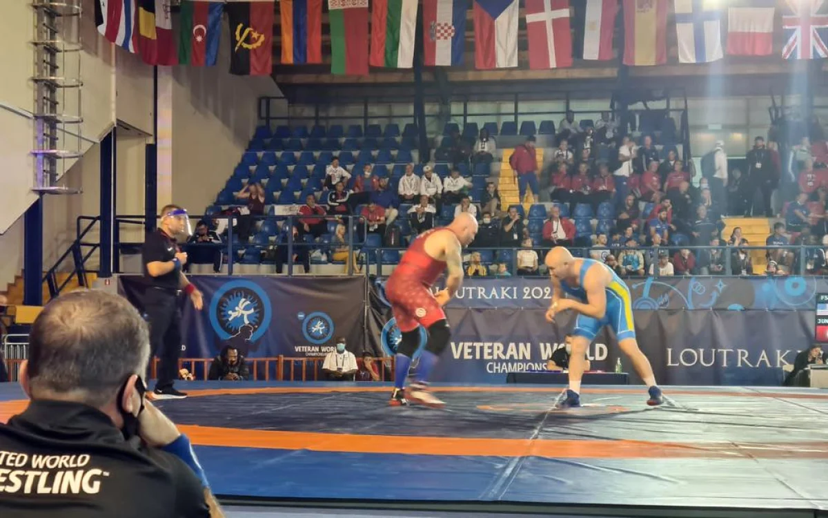 Схватка Серика Аманшиева с американцем. Фото предоставили спортсмены