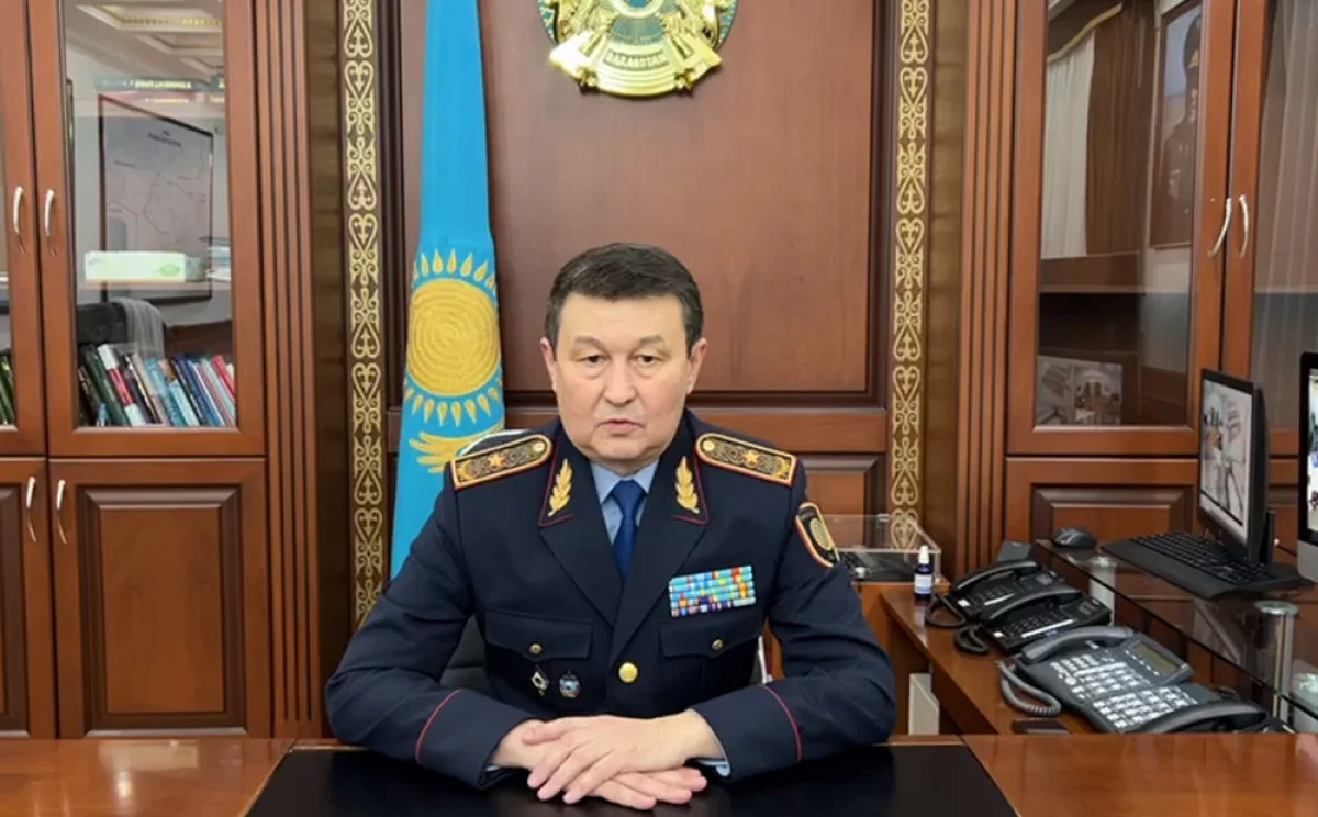 Обращение главы полиции Мангистау. Кадр видео