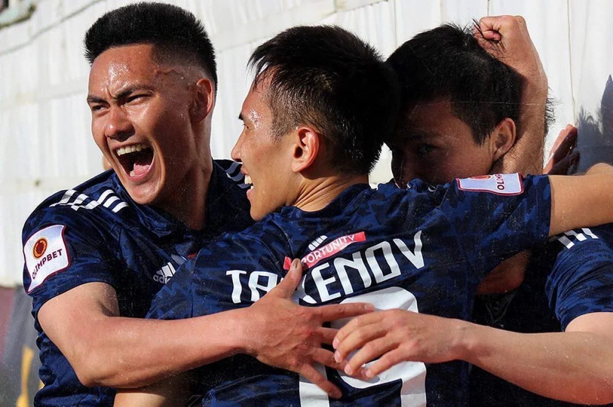 «Каспий» вырвали победу у «Атырау». Фото предоставили в пресс-службе футбольного клуба «Каспий»