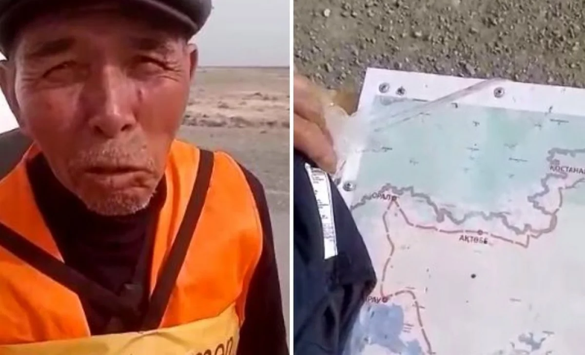 72-летний Сарсенбай Котырашов. Кадр видео
