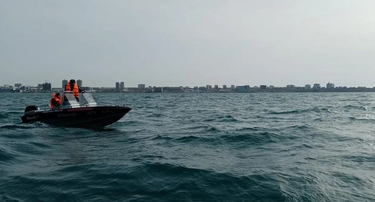 Поиски рыбаков. Фото предоставили в ДЧС Мангистауской области
