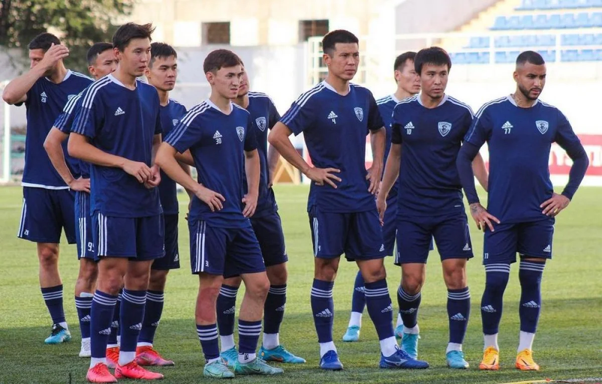 Предматчевая тренировка нашей команды. Фото пресс-службы «Каспия»