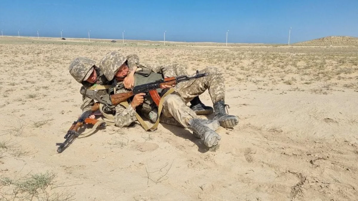 Момент учений. Фото предоставил Н.Шалабаев