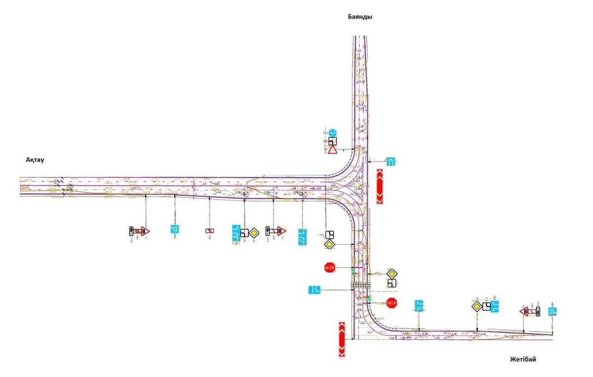 Схема перекрытия участка дороги предоставлена в акимате Актау
