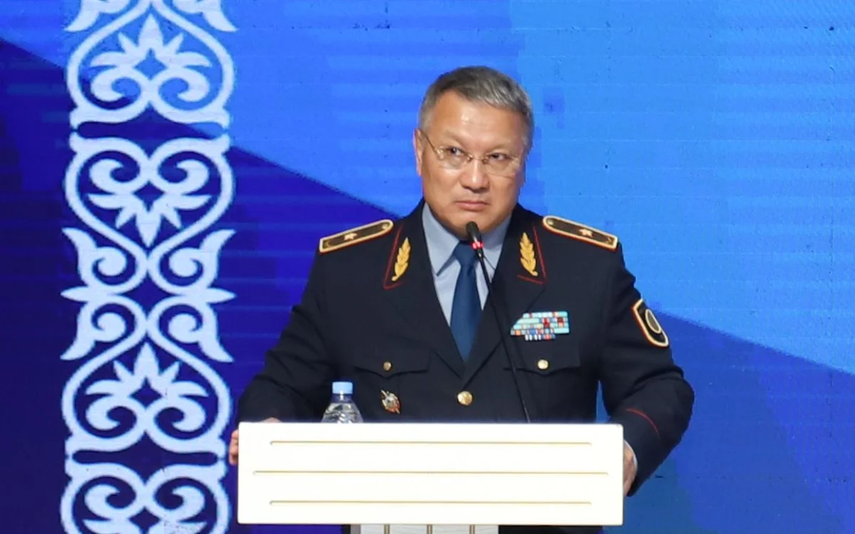 Глава полиции региона Аян Дуйсембаев. Фото пресс-службы полиции