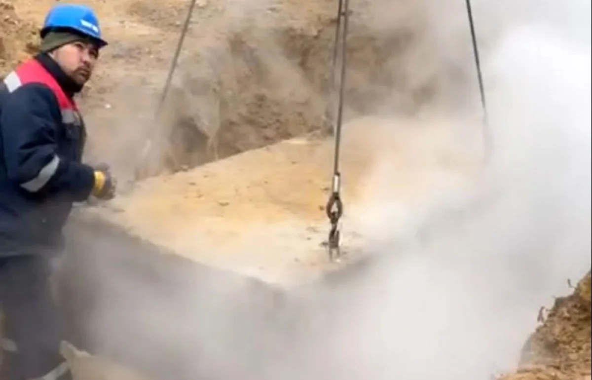 Место порыва. Фото предоставили в акимате