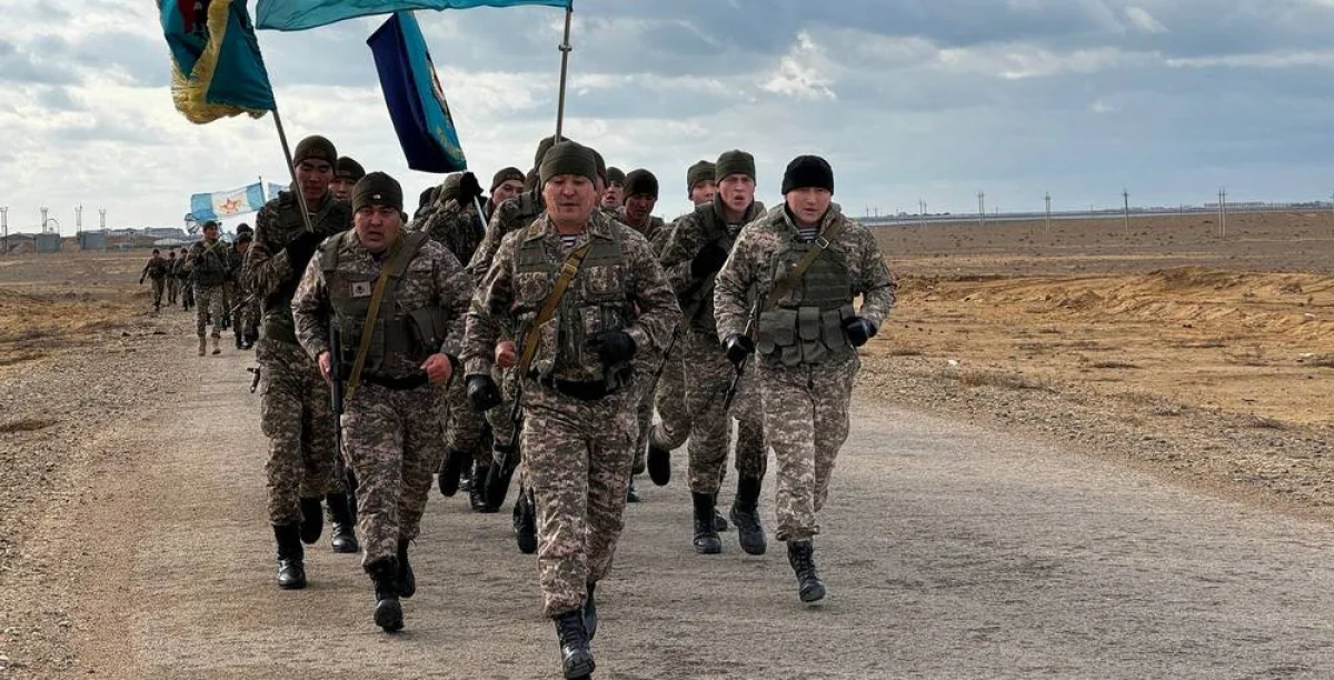 Марафон. Фото предоставлено пресс-службой Актауского гарнизона