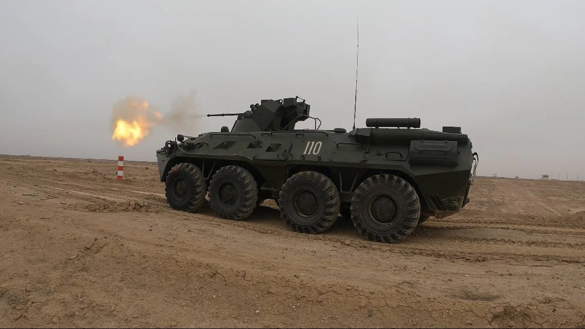 Боевые стрельбы на полигоне. Фото предоставил Н.Шалабаев