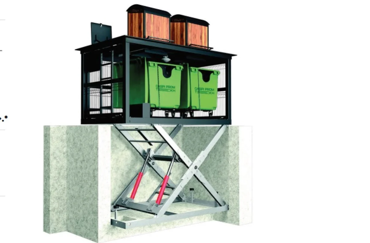 Конструкция системы подземного хранения мусора.