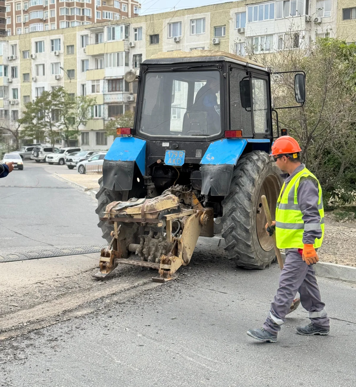 Ремонт дорог. Фото: акимат Актау