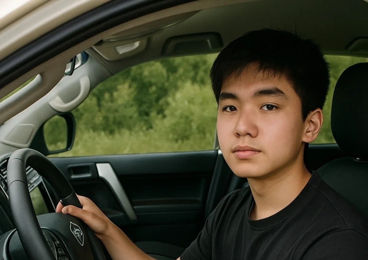 Несовершеннолетний за рулем. Иллюстративное фото сгенерировано ИИ