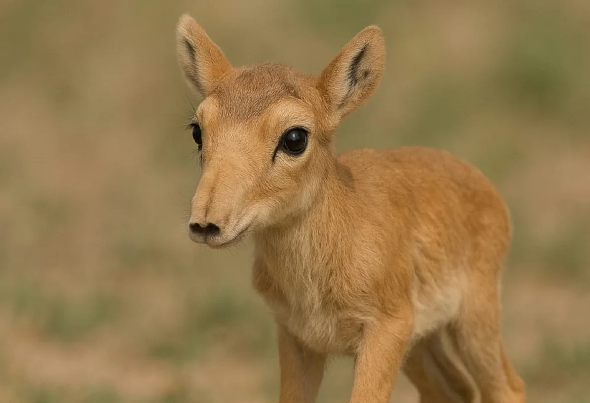 Сайгачонок. Фото создано с помощью ИИ
