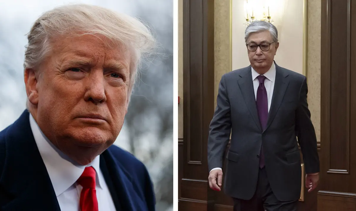 Дональд Трамп и Касым-Жомарт Токаев. Коллаж: © L!FE. Фото: © AP Photo/Evan Vucci, РИА Новости/Владислав Воднев