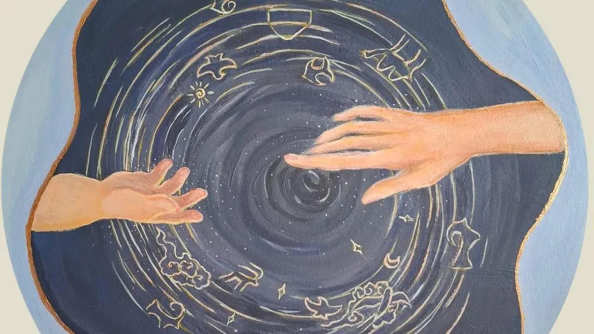 Работа художника "Ана мен бала". Фото предоставила Ж.Кикбаева