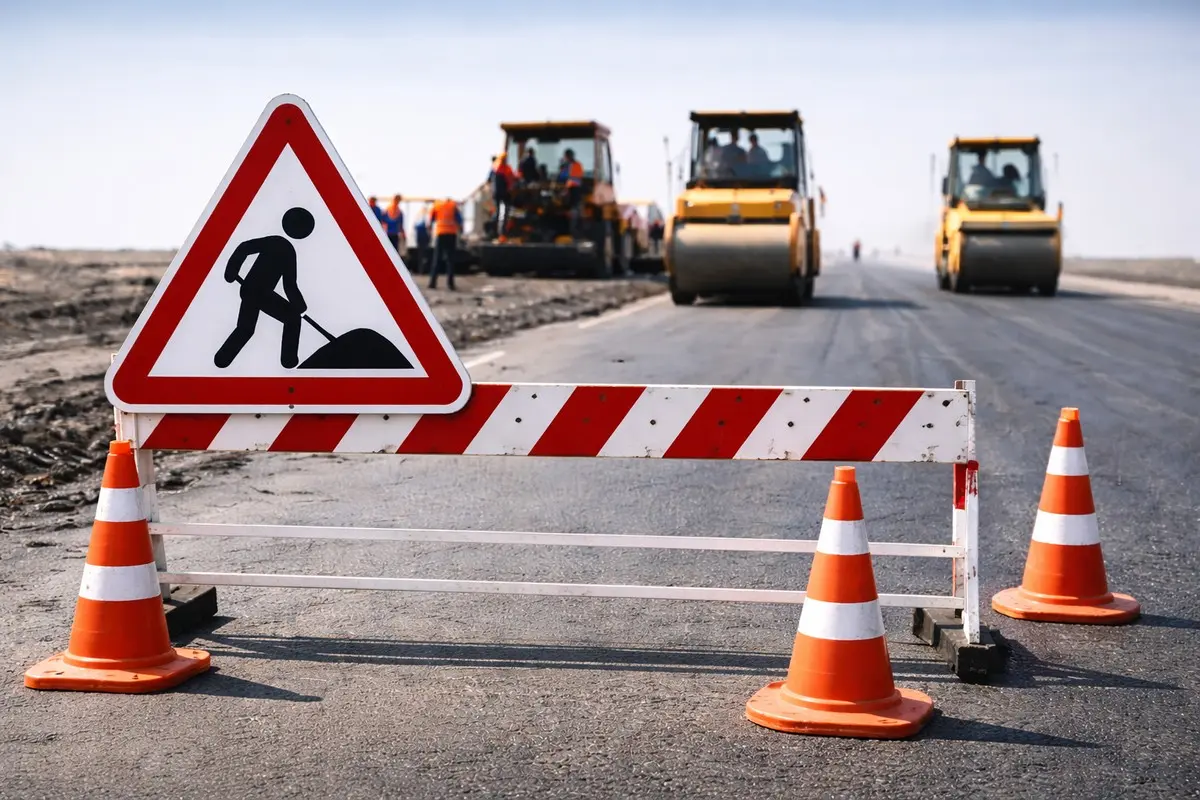 Один из участков дорог закрыли для проезда в Актау