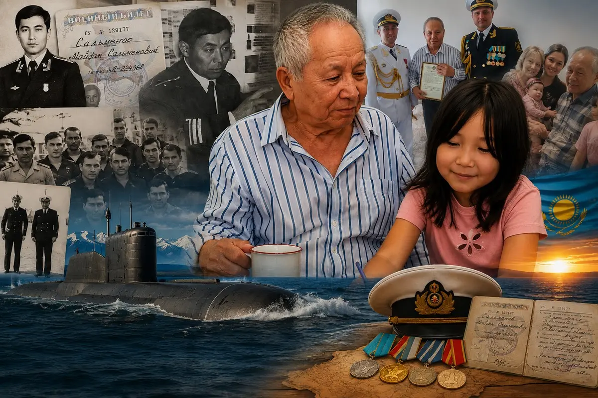 Фотографии из личного архива Майдана Сальменова, улучшенные с помощью ИИ